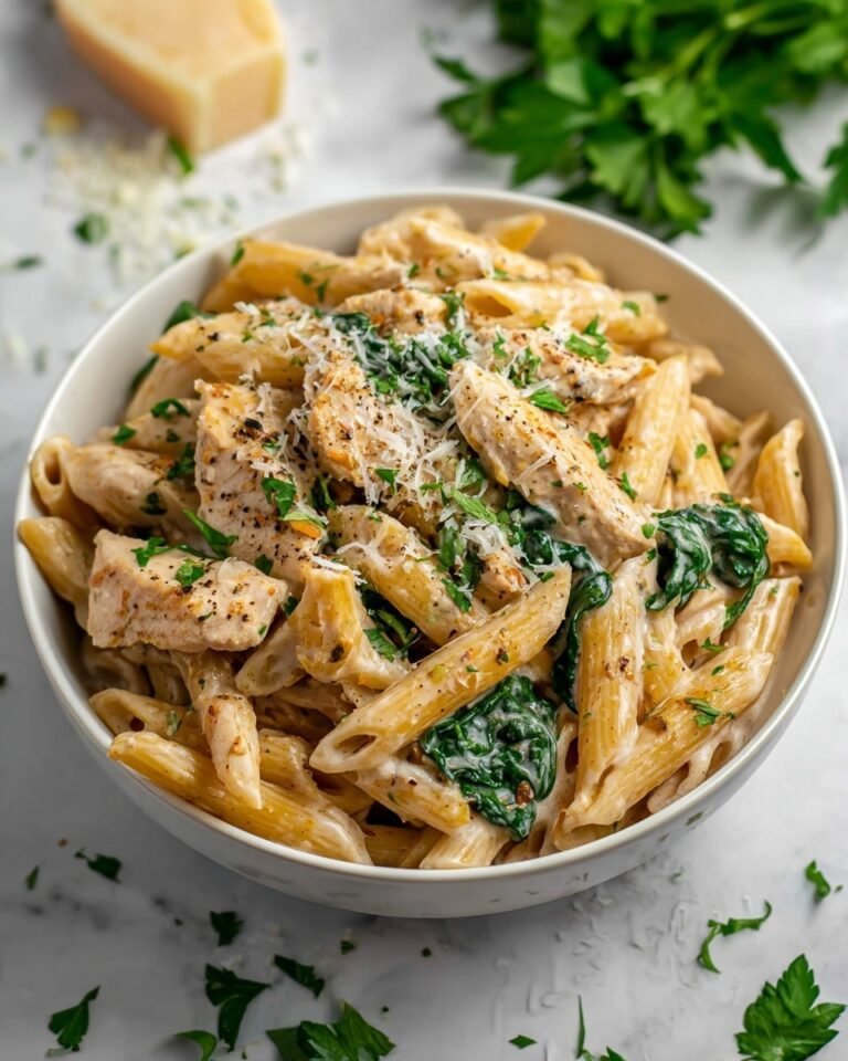 Healthy Garlic Parmesan Chicken Pasta Recipe