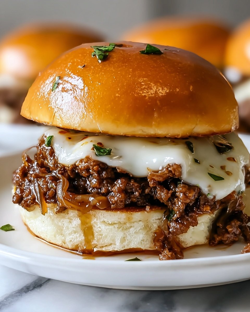 French Onion Beef Sloppy Joes Recipe - Recipe Image