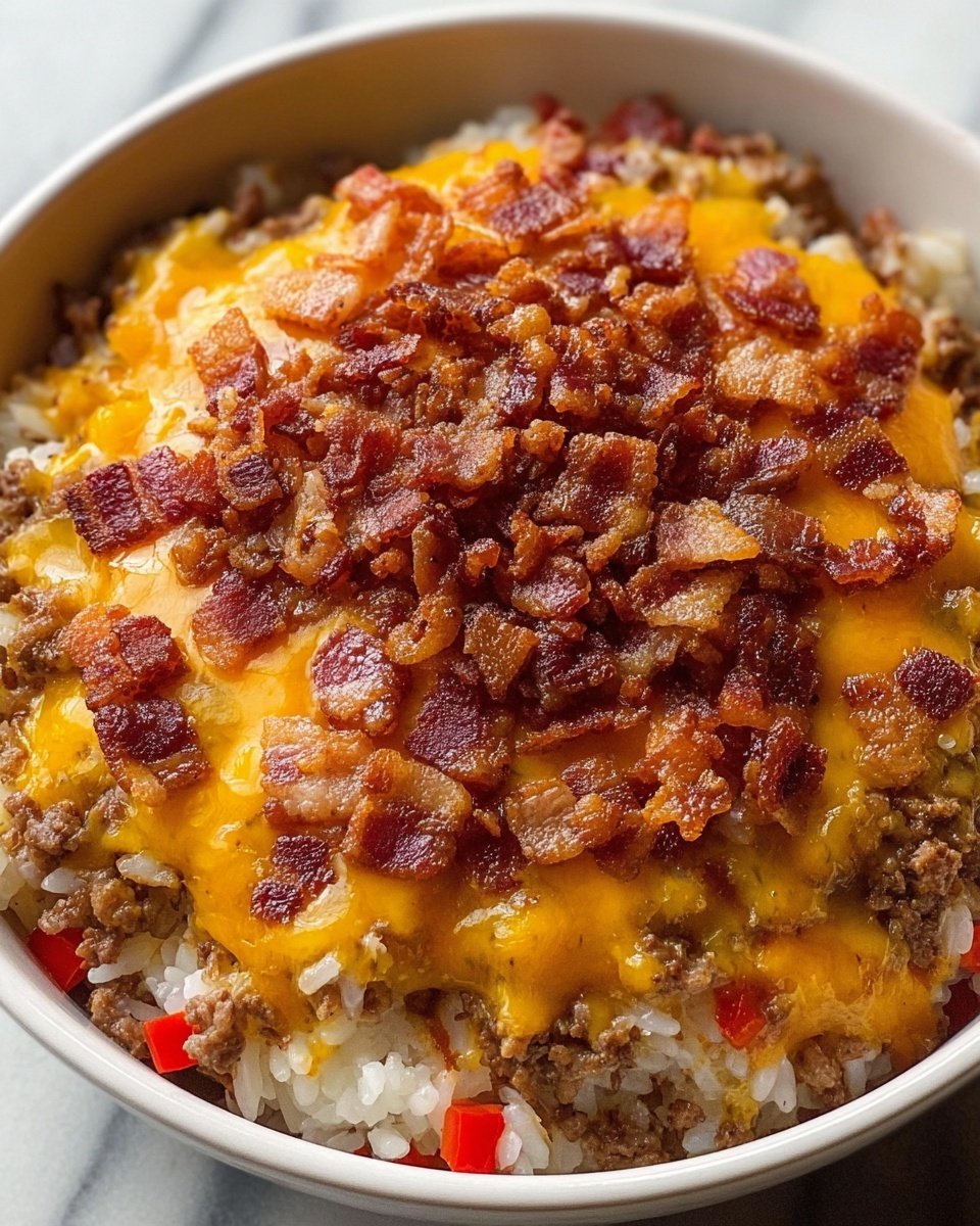 Bacon Cheeseburger Rice Skillet Recipe - Recipe Image