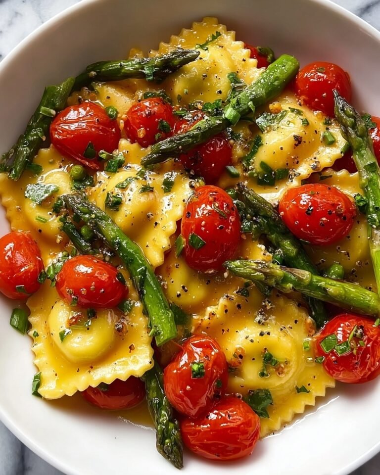 Ravioli with Tomatoes and Asparagus Recipe
