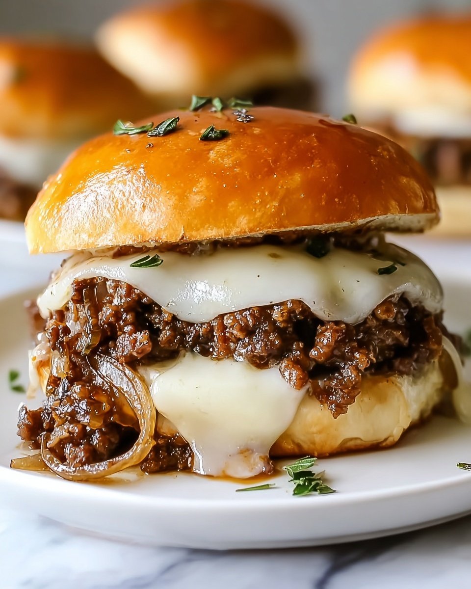 French Onion Beef Sloppy Joes Recipe - Recipe Image