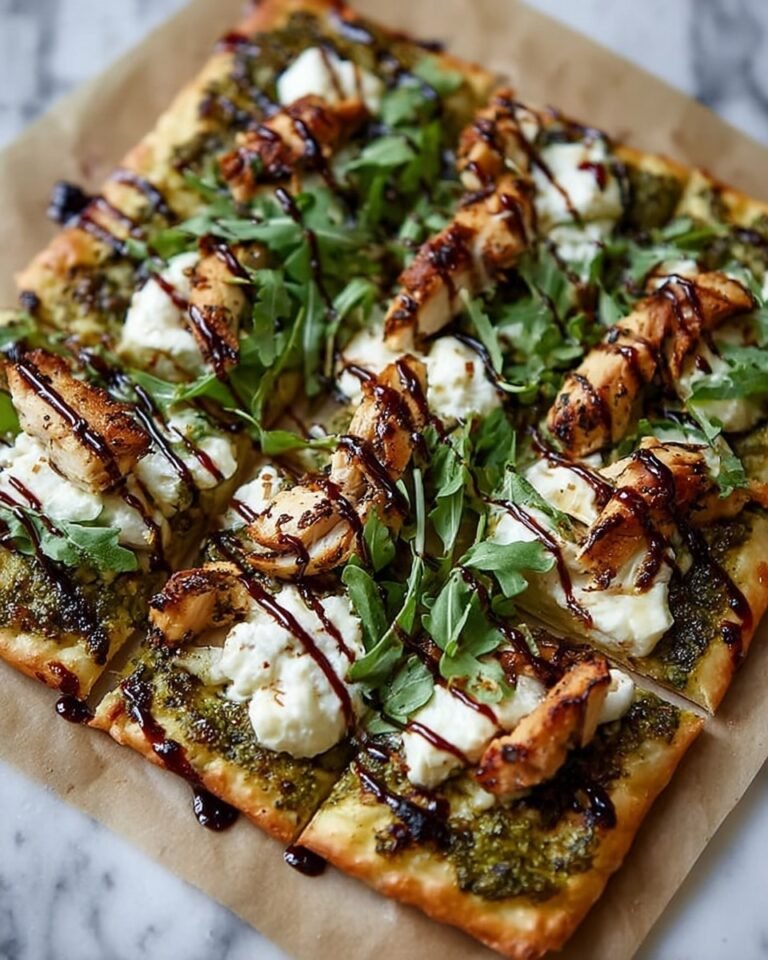 Pesto Chicken Flatbread Recipe