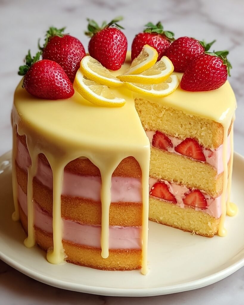 Strawberry Lemonade Cake Recipe