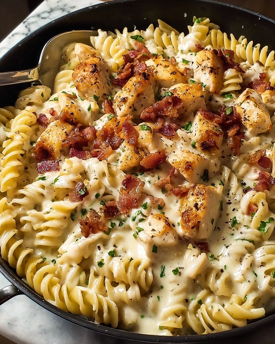 Chicken Bacon Ranch Pasta Recipe - Recipe Image