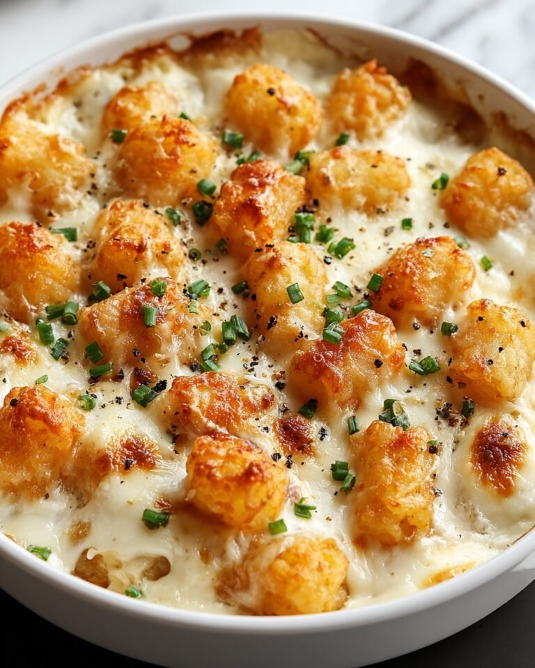 Chicken Alfredo Tater Tot Casserole Recipe