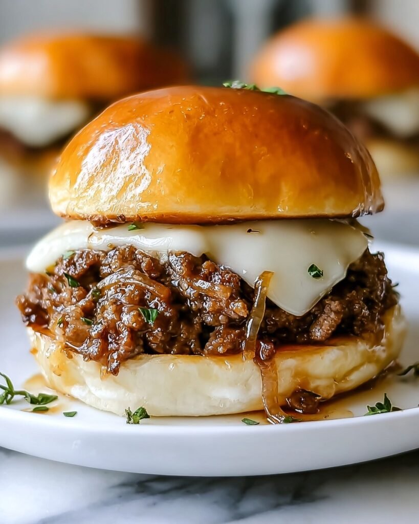 French Onion Beef Sloppy Joes Recipe