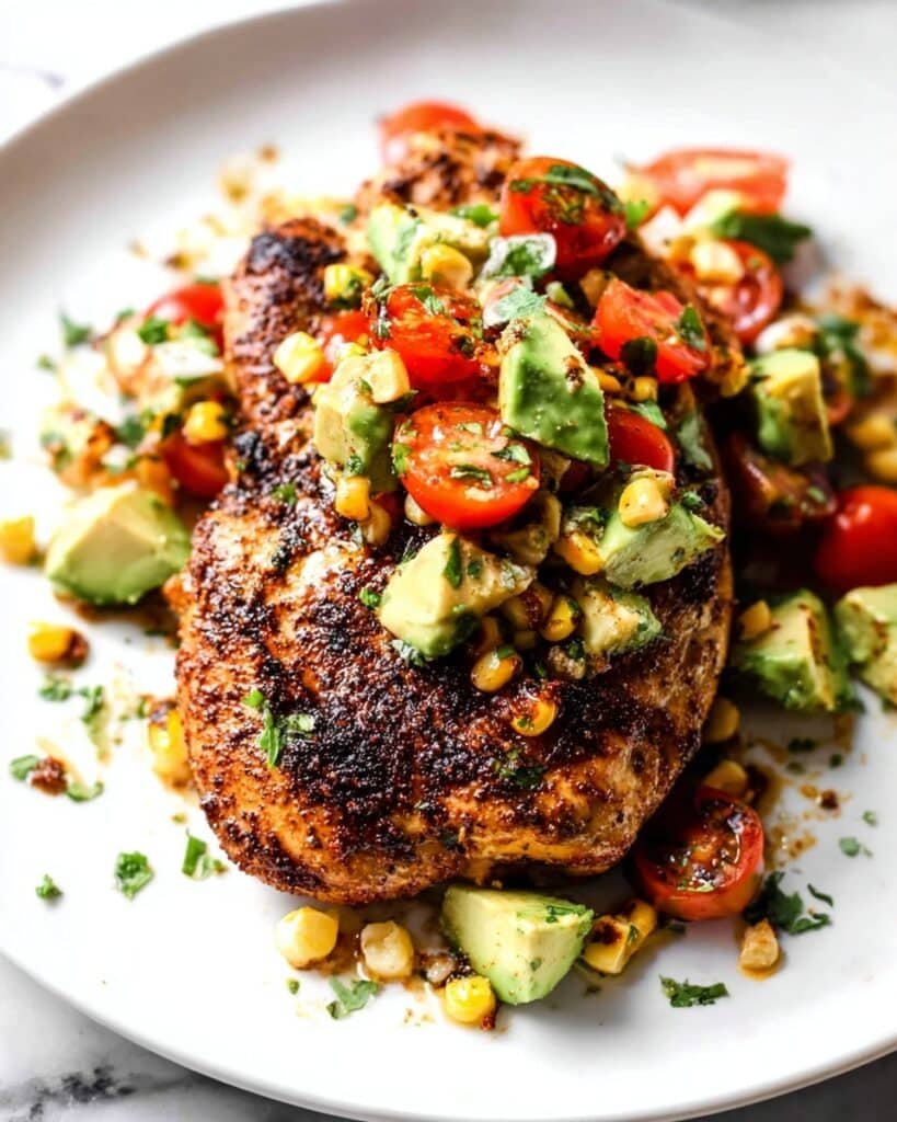 Fiesta Lime Chicken with Avocado Salsa Recipe