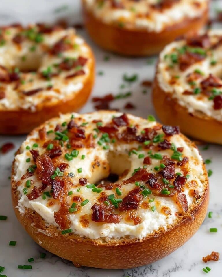 Bacon Cheddar Stuffed Bagels Recipe
